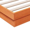 Miniatyrbilde 10 av 11: vidaXL LED-sengeramme voksbrun 120x200 cm heltre furu