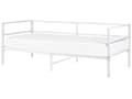 Miniatyrbillede 1 af 9: Enkeltseng Hvid Metal 90 x 200 cm Børneseng Design Sengeramme Enkeltmands Seng til Pigeværelse Lav Juniorseng