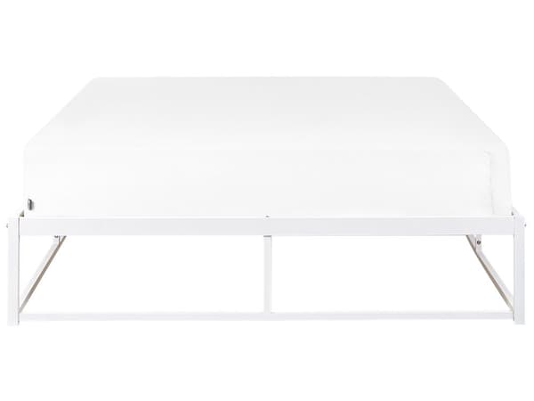 Trekvart Seng Hvid Metal 140 x 200 cm Moderne Halvandenmandsseng 3 kvart Sengeramme Teenager Design Soveværelse Voksenseng