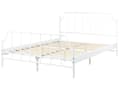 Miniatyrbillede 4 af 9: Seng Hvid Metal 140 x 200 cm Moderne Seng Blød Sengegavl Dobbeltseng Sengeramme Design