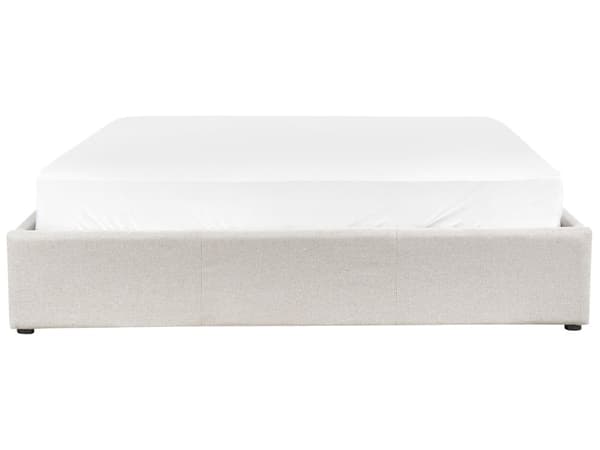 Seng Beige Polyester 160 x 200 cm Moderne To Mands Seng med Opbevaring Uden Sengegavl Dobbeltseng Sengeramme Retro Design