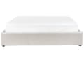 Miniatyrbillede 6 af 10: Seng Beige Polyester 160 x 200 cm Moderne To Mands Seng med Opbevaring Uden Sengegavl Dobbeltseng Sengeramme Retro Design