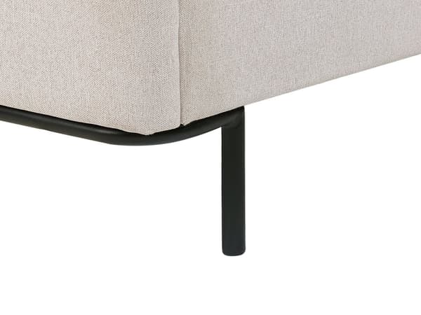 Sänky kerman beige polyesteri kangas verhoilu 140 x 200 cm säleillä moderni tyyli