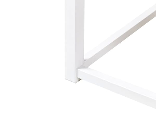 Sängram Vit Metall 180 x 200 cm Industriell Modern Stil Inbyggda lameller utan sänggavel