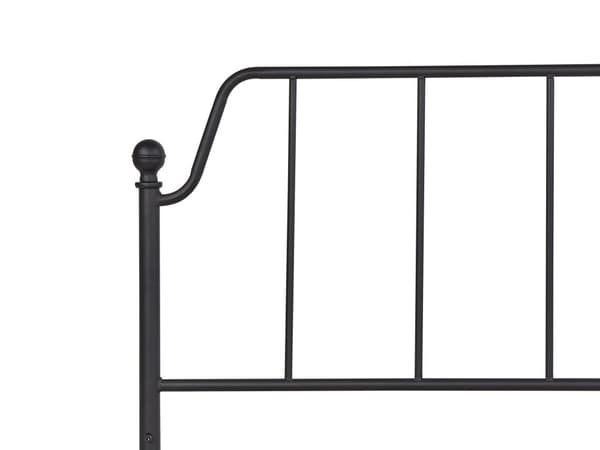Sängram Svart Metall 180 x 200 cm Poppel Trä Lameller Industriell Minimalistisk Sovrum