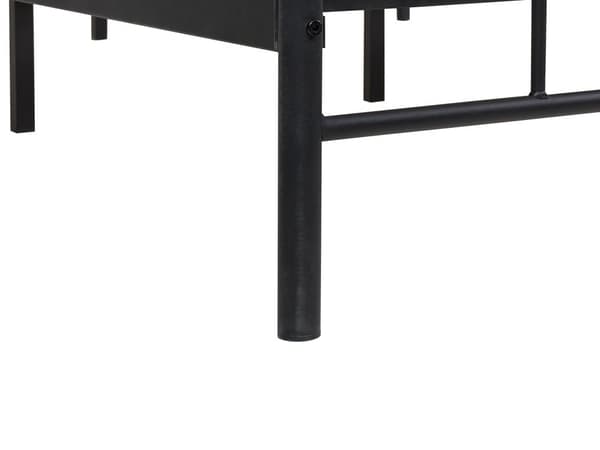 Sängram Svart Metall 180 x 200 cm Poppel Trä Lameller Industriell Minimalistisk Sovrum