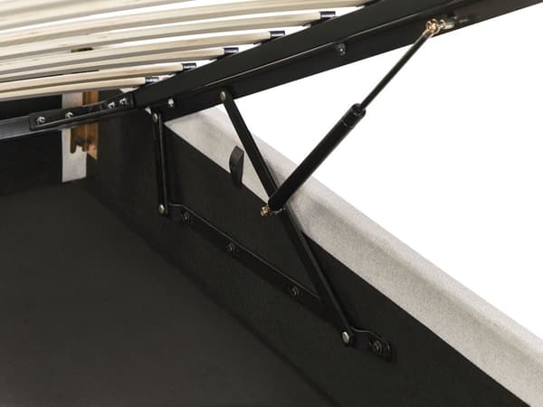 Säng Ljusbeige Tyg Klädd med Förvaring Enkelstorlek 180 x 200 cm Modern Design Sovrum