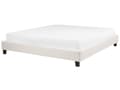 Miniatyrbillede 4 af 9: Seng Creme Hvid Boucle 180 x 200 cm Moderne Dobbeltseng uden Sengegavl To Mands Seng Minimalistisk Design