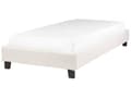 Miniatyrbillede 5 af 10: Enkeltseng Creme Hvid Boucle 90 x 200 cm Design Sengeramme Enkeltmands Seng uden Sengegavl Juniorseng