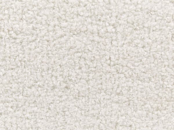 Enkeltseng Creme Hvid Boucle 90 x 200 cm Design Sengeramme Enkeltmands Seng uden Sengegavl Juniorseng