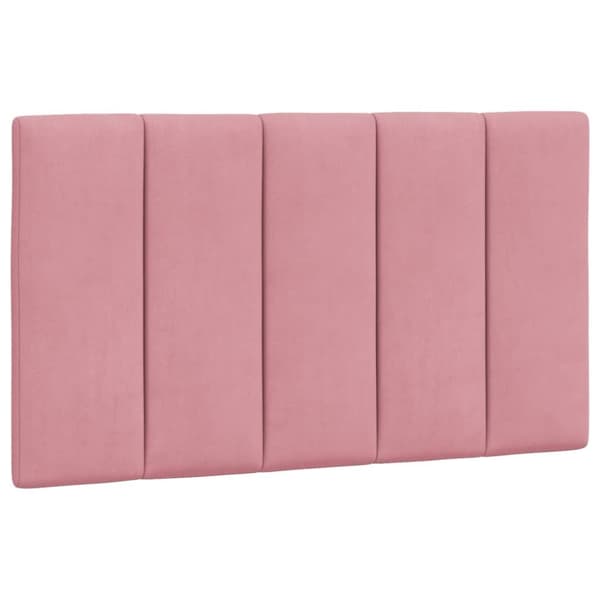 vidaXL Sängram med huvudgavel rosa 80x200 cm sammet