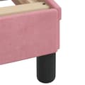 Miniatyrbild 8 av 11: vidaXL Sängram med huvudgavel rosa 80x200 cm sammet