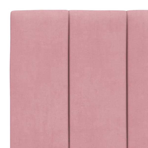 vidaXL Sängram med huvudgavel rosa 80x200 cm sammet