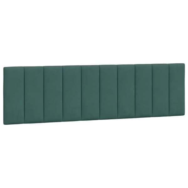 vidaXL sengeramme med sengegavl 180x200 cm fløjl mørkegrøn
