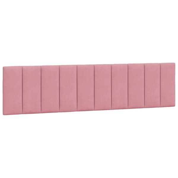 vidaXL sengeramme med sengegavl 200x200 cm fløjl pink