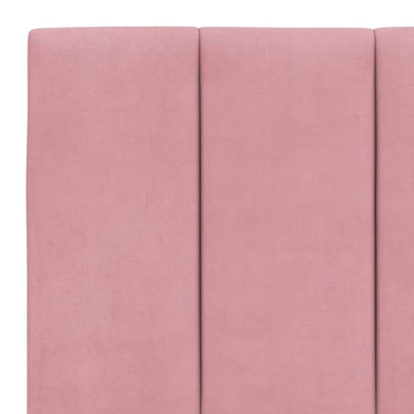 vidaXL sengeramme med sengegavl 200x200 cm fløjl pink