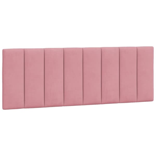 vidaXL sengeramme med sengegavl 140x200 cm fløjl pink
