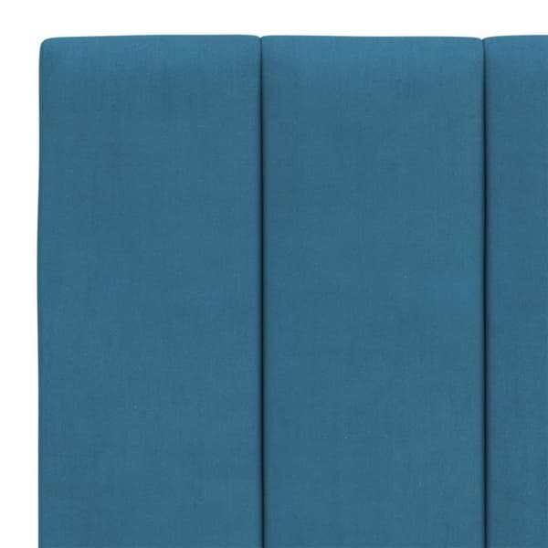 vidaXL sengeramme med LED-lys 140x190 cm velour blå