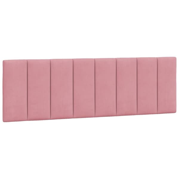 vidaXL sengeramme med LED-lys 160x200 cm velour pink