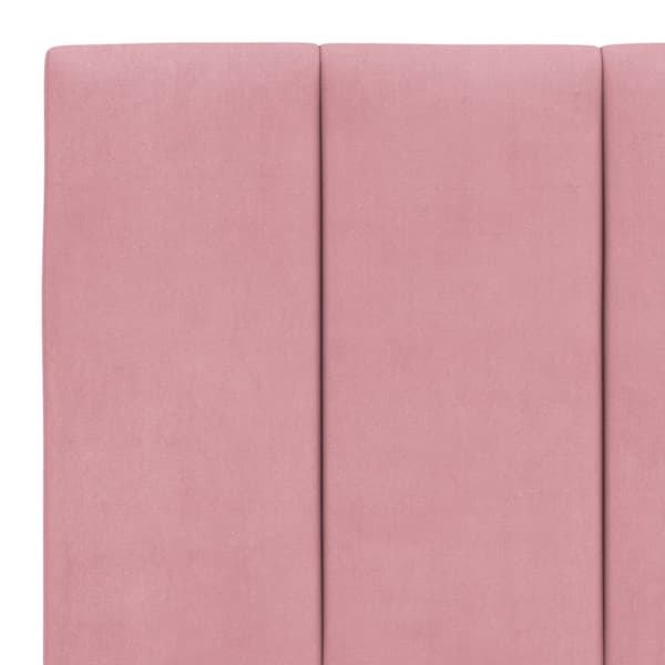 vidaXL sengeramme med LED-lys 160x200 cm velour pink