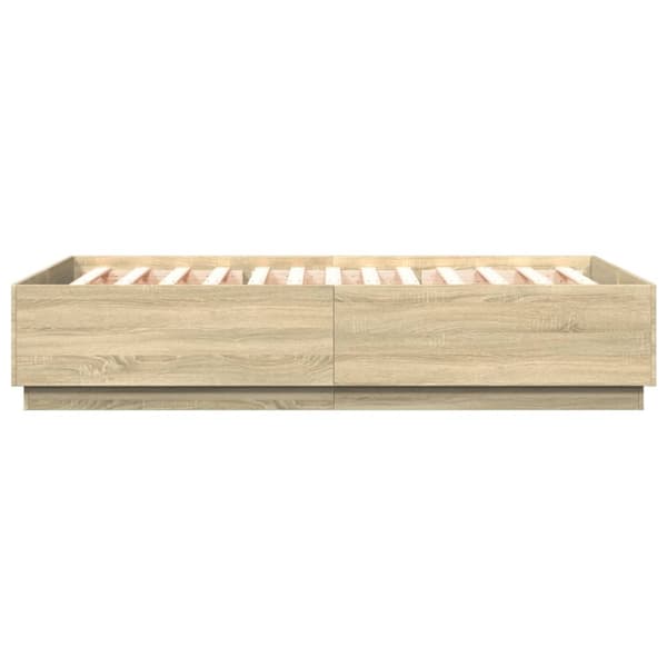vidaXL Sengeramme sonoma eik 140x200 cm konstruert tre