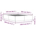 Miniatyrbilde 8 av 9: vidaXL Sengeramme sonoma eik 140x200 cm konstruert tre