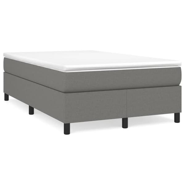 vidaXL kontinentalseng med madras 120x190 cm stof mørkegrå