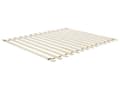 Miniatyrbillede 6 af 11: En beige polstret seng 160 x 200 cm med en ramme og en sengegavl med dekorative knapper