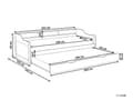 Miniatyrbilde 3 av 11: Daybed Dagseng Hvit furu med spileramme 90 x 200 cm 3 hyller Uttrekkbar seng for 2 personer Moderne skandinavisk gjesterom Barnerom Ungdomsrom