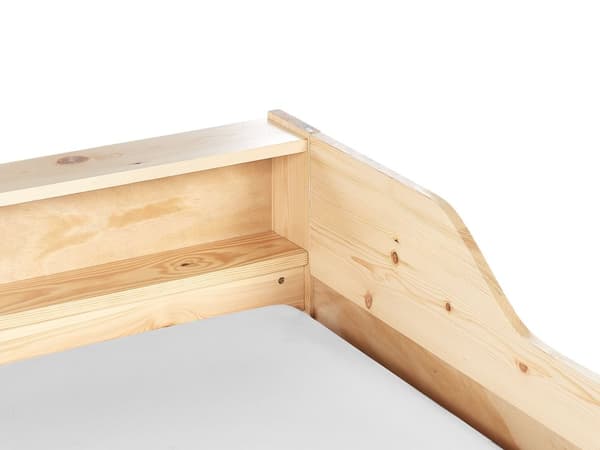 Daybed Dagseng Hvit furu med spileramme 90 x 200 cm 3 hyller Uttrekkbar seng for 2 personer Moderne skandinavisk gjesterom Barnerom Ungdomsrom
