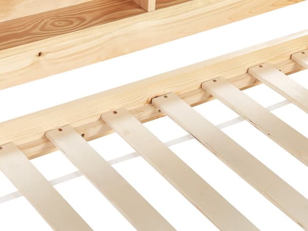 Daybed Dagseng Hvit furu med spileramme 90 x 200 cm 3 hyller Uttrekkbar seng for 2 personer Moderne skandinavisk gjesterom Barnerom Ungdomsrom