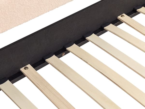 Sohvasänky persikanpunainen 90 x 200 cm bukleeverhoilu ulosvedettävä lisävuode sälepohja moderni