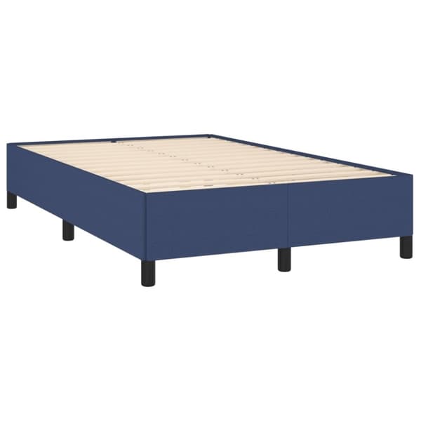 vidaXL Ramsäng med madrass blå 120x190 cm tyg