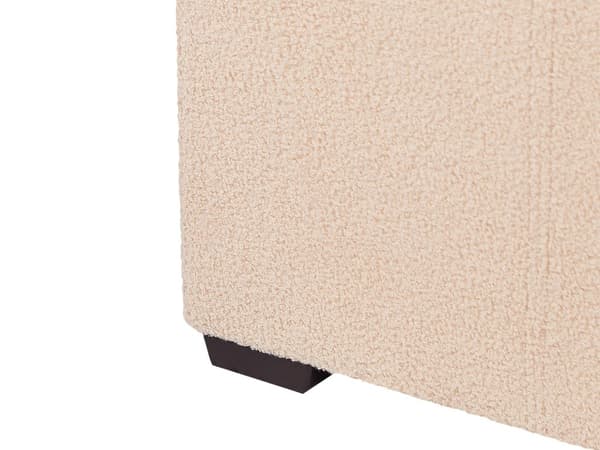 Bäddsoffa Persikorosa Boucle Klädsel Liten Enkel storlek 80 x 200 cm Gäst Underbädd