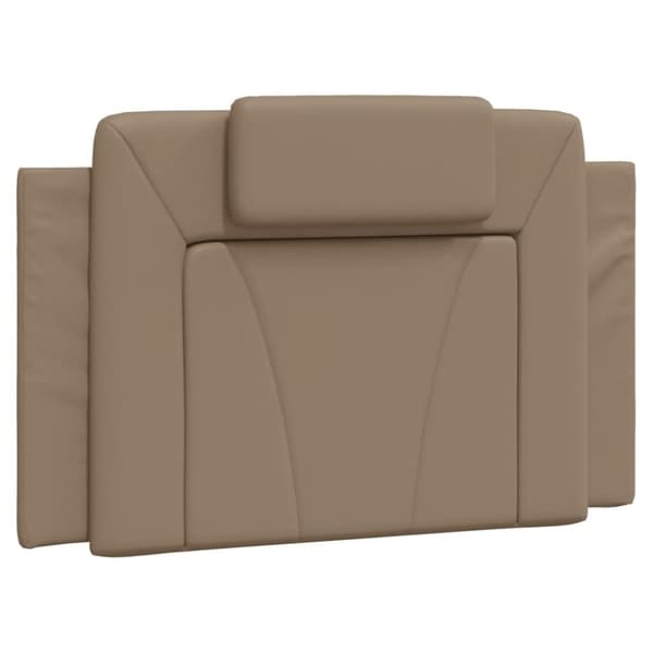 vidaXL sengeramme med LED-lys 90x190 cm kunstlæder cappuccinofarvet