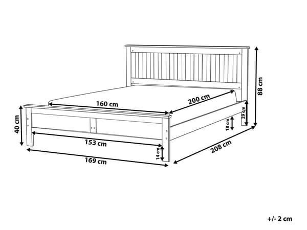 Dobbeltseng Elegant Naturlig Tre 160 x 200 cm Tradisjonell Moderne Skandinavisk Soverom
