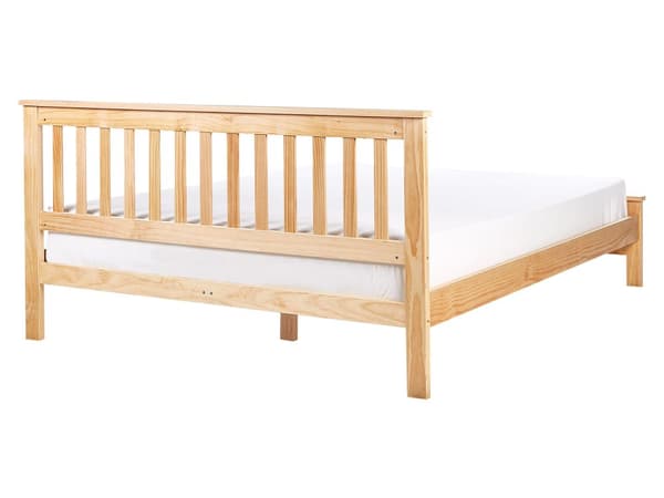 Dobbeltseng Elegant Naturlig Tre 160 x 200 cm Tradisjonell Moderne Skandinavisk Soverom