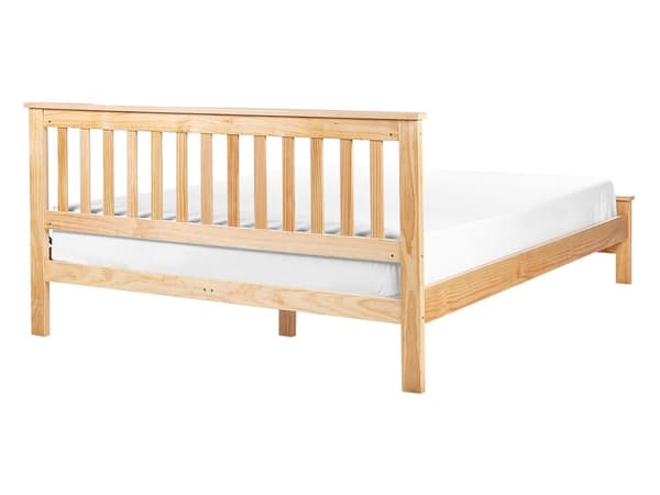 Dobbeltseng Elegant Naturlig Tre 140 x 200 cm Tradisjonell Moderne Skandinavisk Soverom