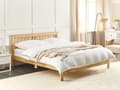Miniatyrbilde 2 av 11: Dobbeltseng Elegant Naturlig Tre 140 x 200 cm Tradisjonell Moderne Skandinavisk Soverom