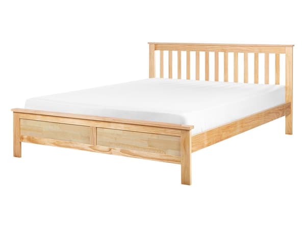 Dobbeltseng Elegant Naturlig Tre 140 x 200 cm Tradisjonell Moderne Skandinavisk Soverom