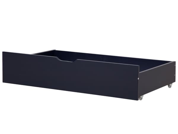 Sängynaluslaatikko laivastonsininen 97 x 58 cm mänty pyörillä 2 kpl minimalistinen skandinaavinen