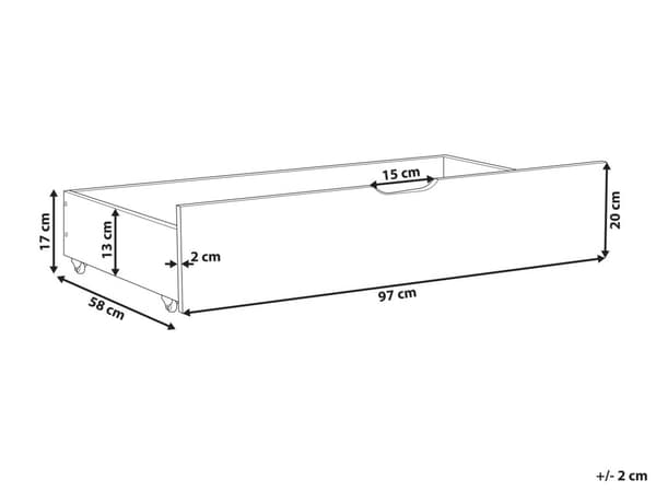 Sängynaluslaatikko valkoinen 97 x 58 cm mänty pyörillä 2 kpl minimalistinen skandinaavinen