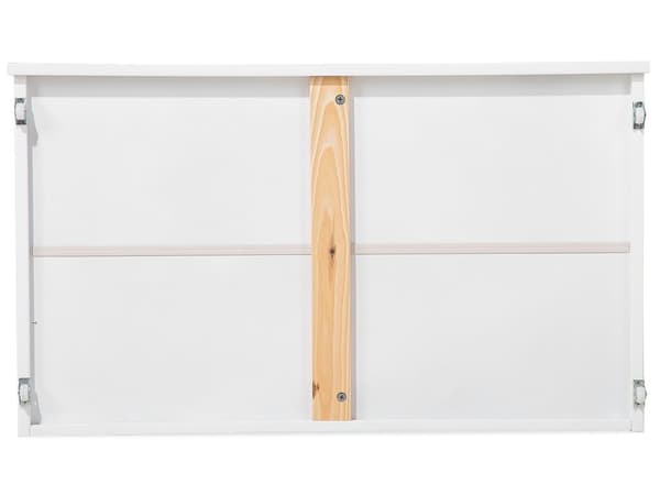 Sängynaluslaatikko valkoinen 97 x 58 cm mänty pyörillä 2 kpl minimalistinen skandinaavinen