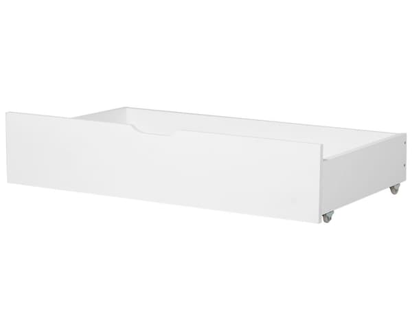 Sängynaluslaatikko valkoinen 97 x 58 cm mänty pyörillä 2 kpl minimalistinen skandinaavinen