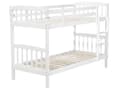 Miniatyrbillede 5 af 11: Køjeseng Hvid Fyrretræ 90 x 200 cm Høj Træseng til 2 med Stige til Børneværelse Skandinavisk Design Dobbeltseng Indretning