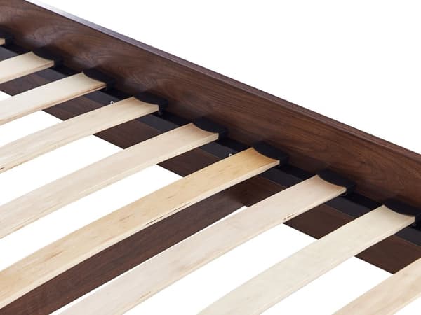 Seng Mørkt Træ 180 x 200 cm Moderne Dobbeltseng med Sengegavl To Mands Lav Sengeramme Minimalistisk Design Træseng