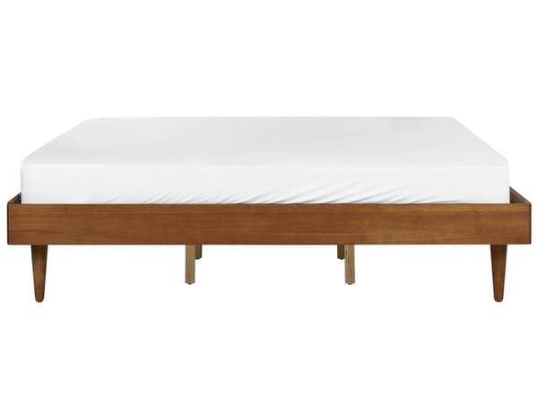 Parisänky vaalea kumipuu 180 x 200 cm sälepohja ei sängynpäätyä luonnollinen rustiikkinen