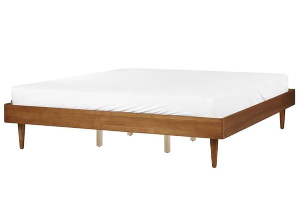 Parisänky vaalea kumipuu 180 x 200 cm sälepohja ei sängynpäätyä luonnollinen rustiikkinen
