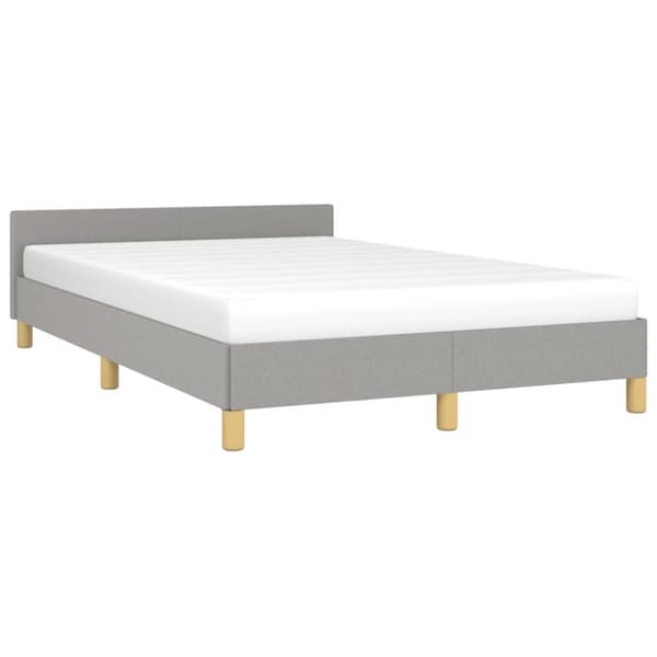 vidaXL sengeramme uden madras 120x190 cm stof enkeltseng lysegrå