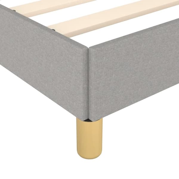 vidaXL sengeramme uden madras 120x190 cm stof enkeltseng lysegrå